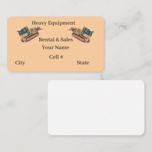 Heavy Equipment  Business Card 名刺 (正面/裏面)
