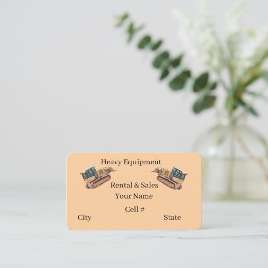 Heavy Equipment  Business Card 名刺 (スタンド正面)