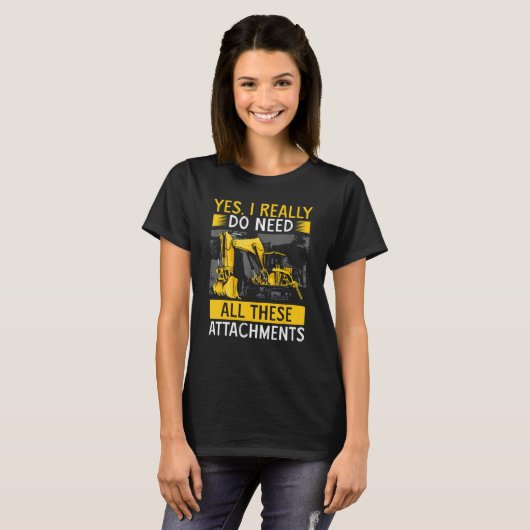 Heavy Equipment Operator Backhoe Operator Men 11 Tシャツ (正面フル)