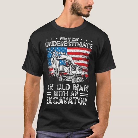 Heavy Equipment Operator Backhoe Operator Men 8 Tシャツ (正面)