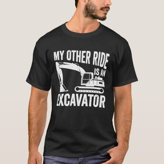Heavy Equipment Operator Excavator Tシャツ (正面)