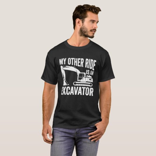 Heavy Equipment Operator  Excavator Tシャツ (正面フル)