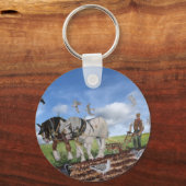 Heavy Horses Ploughing In March  キーホルダー (裏面)