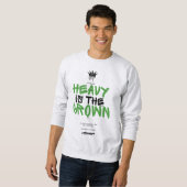"Heavy Is the Crown" Black Men Graphic Sweatshirt スウェットシャツ (正面フル)