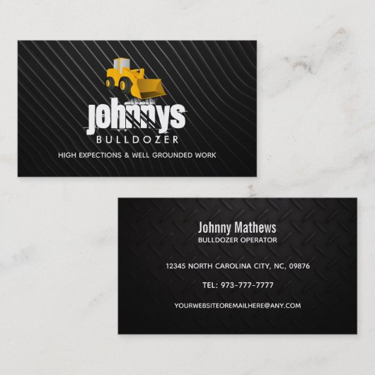 Heavy Machinery Operator名刺 名刺 (正面/裏面)