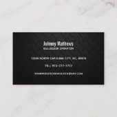 Heavy Machinery Operator名刺 名刺 (裏面)