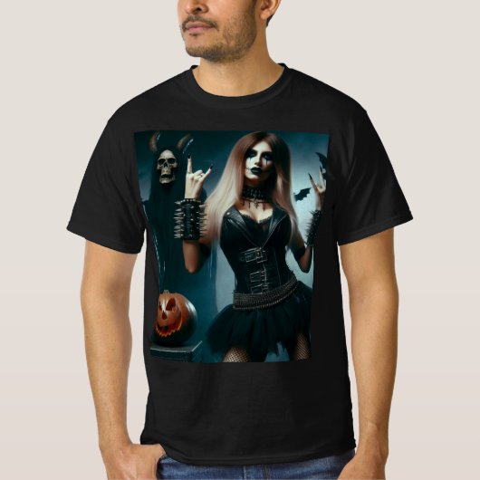 Heavy metal en Halloween Tシャツ (正面)