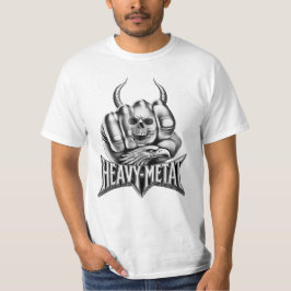 Heavy Metal Faust mit Adler Totenkopf Tシャツ