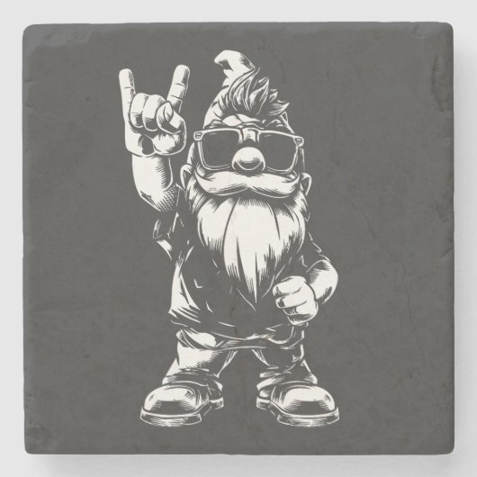 Heavy Metal Gartenzwerg – Rockstyle ストーンコースター (正面)