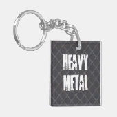 Heavy Metal Iron Metalダイヤモンドパターンテクスチャ キーホルダー (正面左)