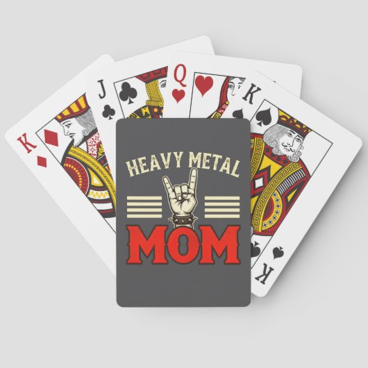 Heavy Metal Mom Rock Music Lover Gift for Mothers トランプ (裏面)
