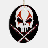 Heavy Metal Ornament Rock & Roll Drummer Custom セラミックオーナメント (右)