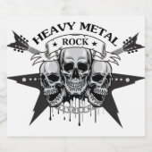 HEAVY METAL ROCK MOTIV ビールラベル (シングルラベル)