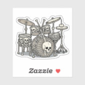 Heavy Metal Skeleton Drum Kit シール (シート)