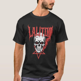 Heavy Metal Skull Design with Smoking Skeleton  Tシャツ