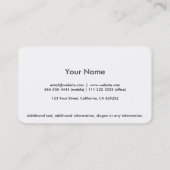 HEAVY NEGRO ELEGANTE SIMPLE 名刺 (裏面)