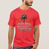 Heavy Rock Is My Therapy Tシャツ (正面)
