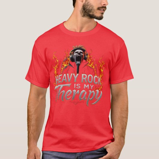 Heavy Rock Is My Therapy Tシャツ (正面)