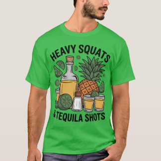 Heavy Squats Andequila Shot Personalrainerequila L Tシャツ