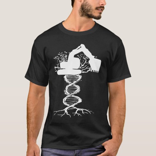 heavy work construction equipment heavy equipment  tシャツ (正面)