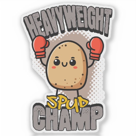 Heavyweight Spud Champ Boxing Potato  シール (正面)