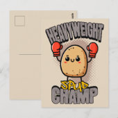 Heavyweight Spud Champ Boxing Potato  ポストカード (正面/裏面)