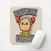 Heavyweight Spud Champ Boxing Potato  マウスパッド (マウス)