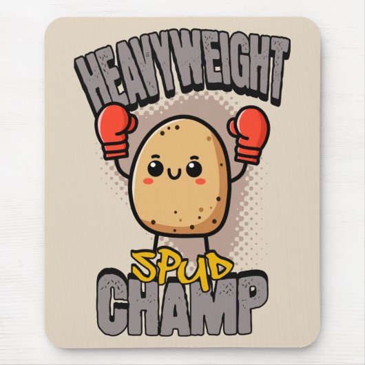 Heavyweight Spud Champ Boxing Potato  マウスパッド (正面)