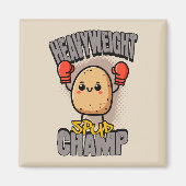 Heavyweight Spud Champ Boxing Potato  マグネット (正面)