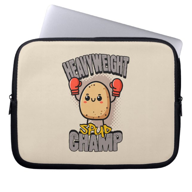 Heavyweight Spud Champ Boxing Potato  ラップトップスリーブ (正面)
