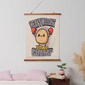 Heavyweight Spud Champ Boxing Potato  吊り下げ型タペストリー (寝室)