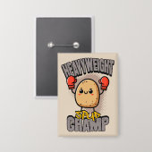 Heavyweight Spud Champ Boxing Potato  缶バッジ (正面/裏面)