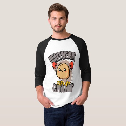 Heavyweight Spud Champ Boxing Potato  Tシャツ (正面フル)
