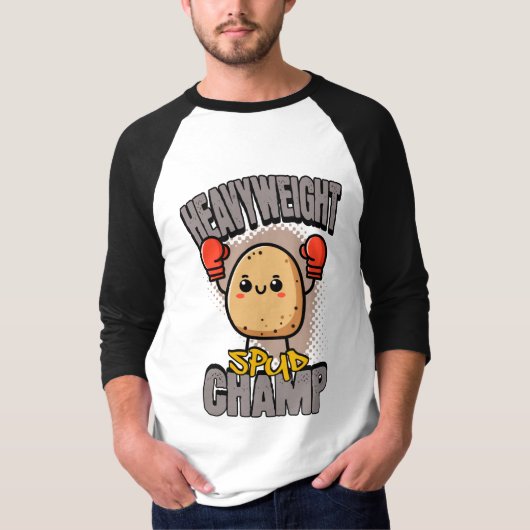Heavyweight Spud Champ Boxing Potato  Tシャツ (正面)