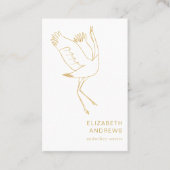 Hebamme, Storch schlicht-moderne Visitenkarte 名刺 (正面)