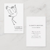 Hebamme, Storch schlicht-moderne Visitenkarte 名刺 (正面/裏面)