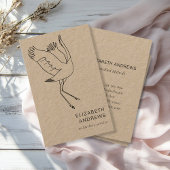 Hebamme, Storch schlicht-moderne Visitenkarte 名刺