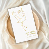 Hebamme, Storch schlicht-moderne Visitenkarte 名刺