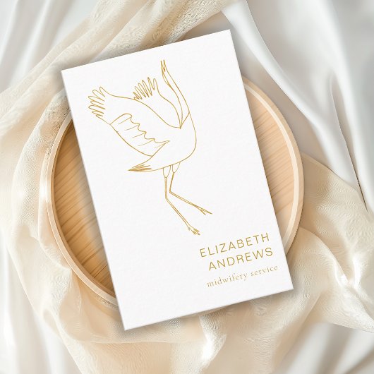 Hebamme, Storch schlicht-moderne Visitenkarte 名刺