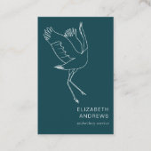 Hebamme, Storch schlicht-moderne Visitenkarte 名刺 (正面)