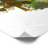 Hebrew Blessing for Jewish Boy's Room Nursery ポスター (角)