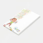 Hebrew Boy's(ユダヤ教の)バル・ミツバーノート – 4x6 Sticky Notepad ポストイット (アングル)