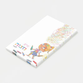 Hebrew Girl's Mitzvaメモ – 4x6 Sticky Notepad ポストイット