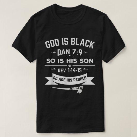 Hebrew Israelite Clothing God is Black Womens Mens Tシャツ (デザイン正面)