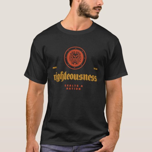 Hebrew Israelite Clothing Righteousness Lion of Ju Tシャツ (正面)
