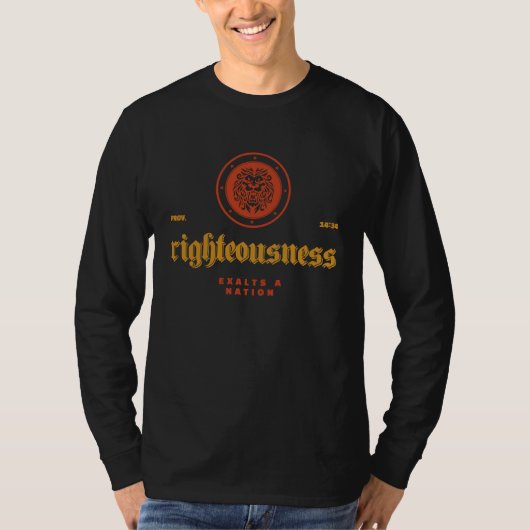 Hebrew Israelite Clothing Righteousness Lion of Ju Tシャツ (正面)