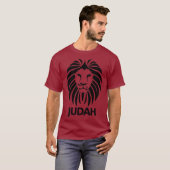Hebrew Israelite  Lion Of Judah in Black Tee Tシャツ (正面フル)
