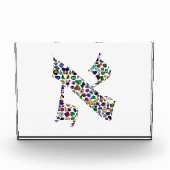 Hebrew Letter ALEF made with Gemstones フォトブロック (正面)