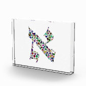 Hebrew Letter ALEF made with Gemstones フォトブロック (右)