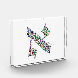 Hebrew Letter ALEF made with Gemstones フォトブロック
